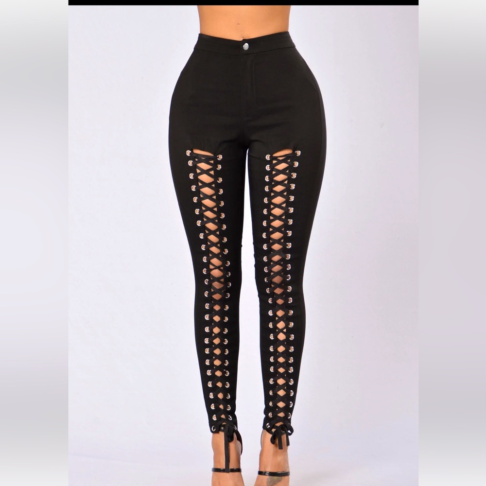 Fashion Nova Nori High Waist Pants - Small - Black
